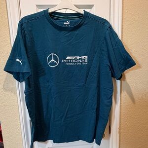 F1 Puma Men's Teal AMG Petronas Short Sleeve Tee